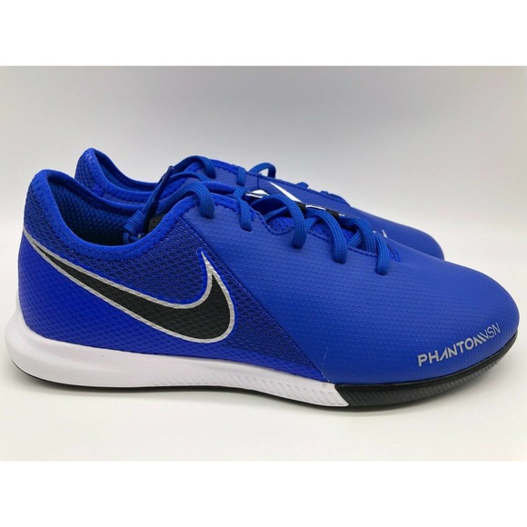 Nike Phantom Vision Indoor Soccer Shoes Blue & Black AR4345-400 Size 5Y NEW